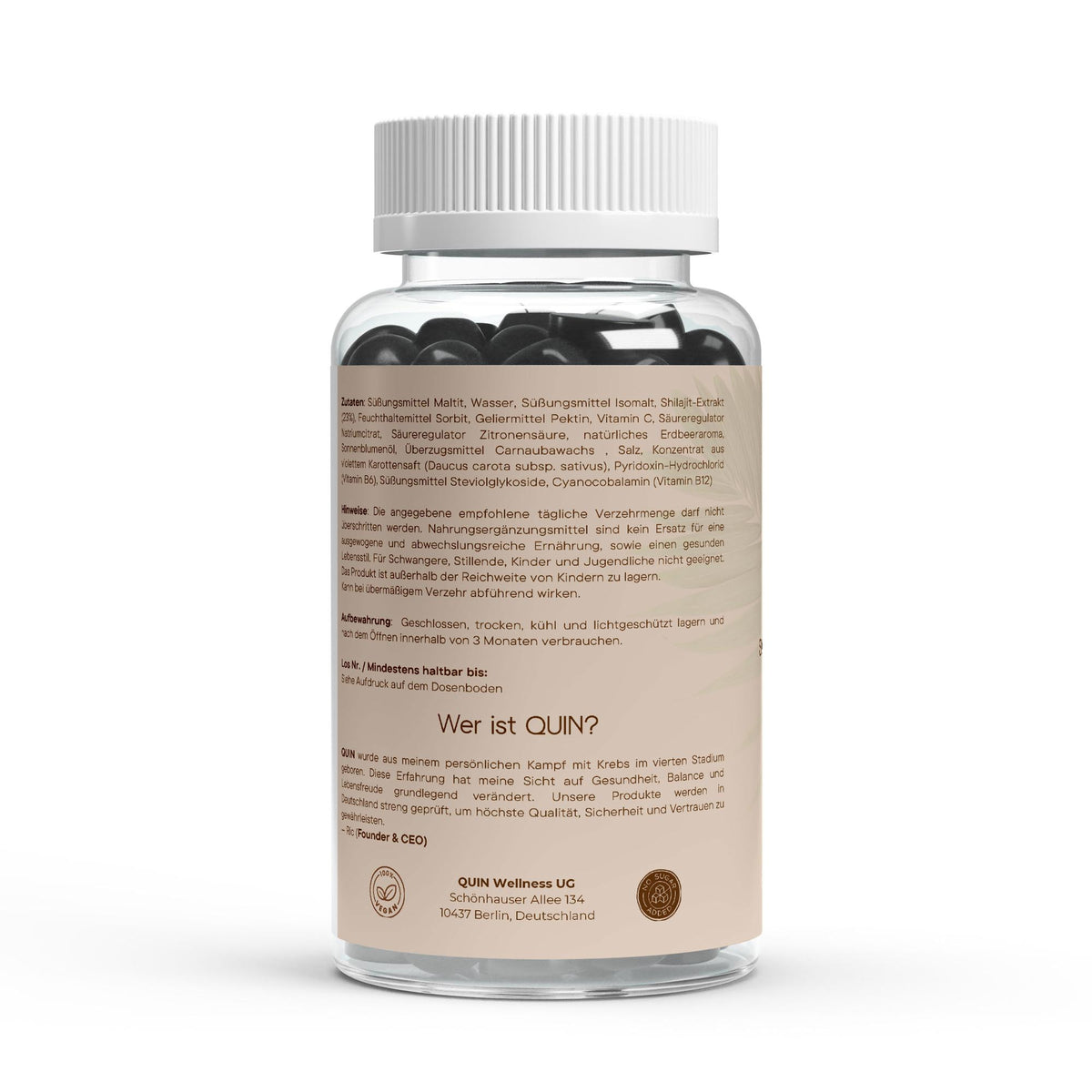 Strawberry Shilajit Gummies + Vitamin C + B6 + B12 - 60 pcs.